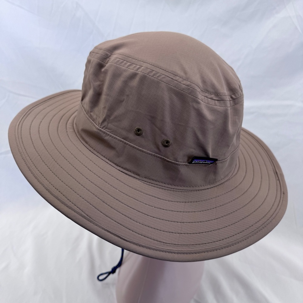 Patagonia Tech Sun Booney Hat Khaki Size Small Wide Brim Gorpcore Hiking Outdoor - Picture 9 of 15